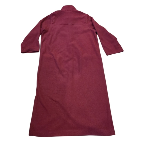 L.L. Bean Women’s Size L Full Zip Winter Fleece Warm Robe Cozy Deep Raspberry - Picture 4 of 10